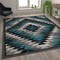 Flash Furniture Turquoise 8' x 10' Diamond Patterned Area Rug OKR-RG1106-810-TQ-GG - alternate 2